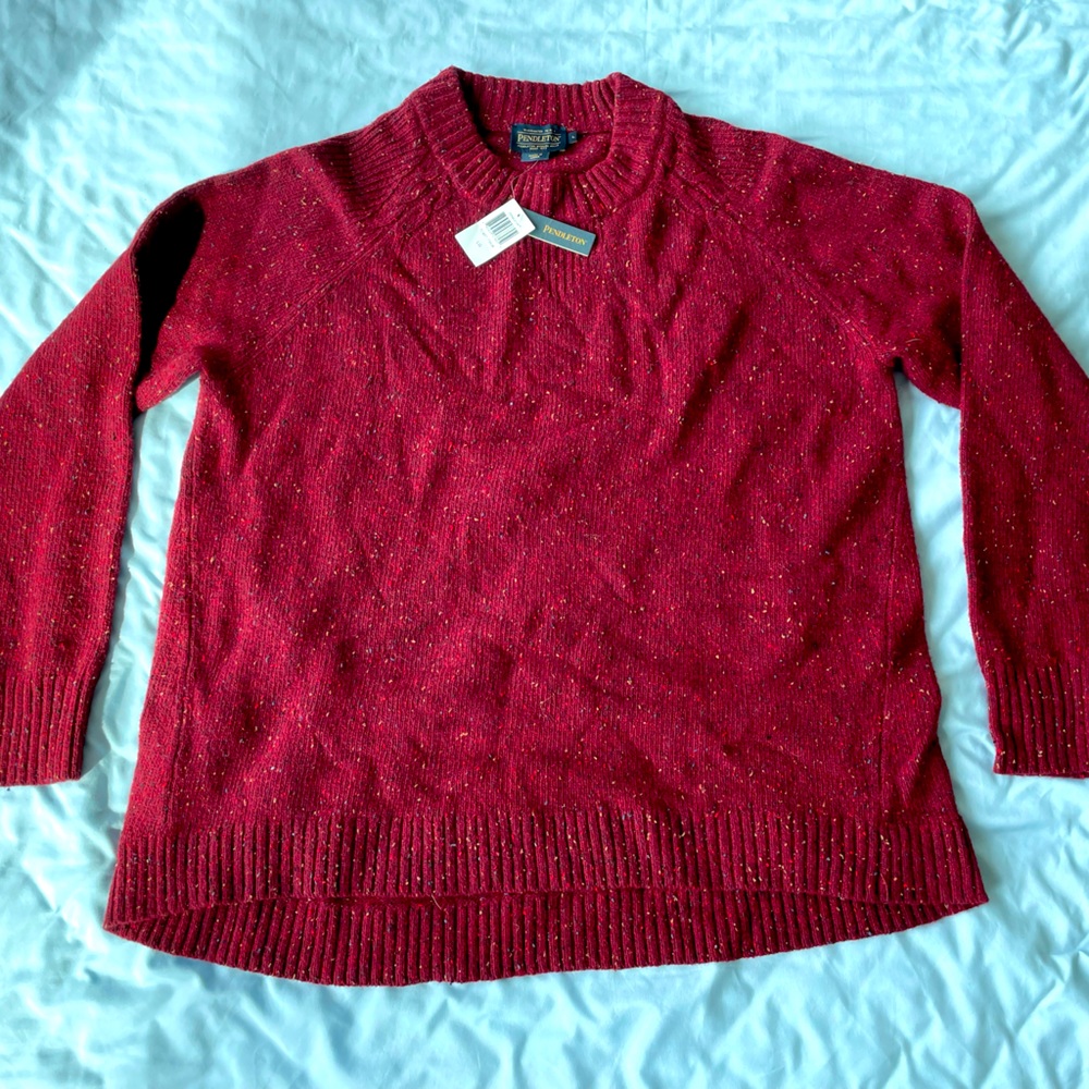 New Pendleton Crew Neck 100% Wool Large Sweater